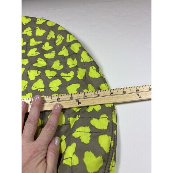 Marc by Marc Jacobs Crossbody Sling Hobo Bag Fluorescent Yellow Grey Heart Print - Picture 9 of 15